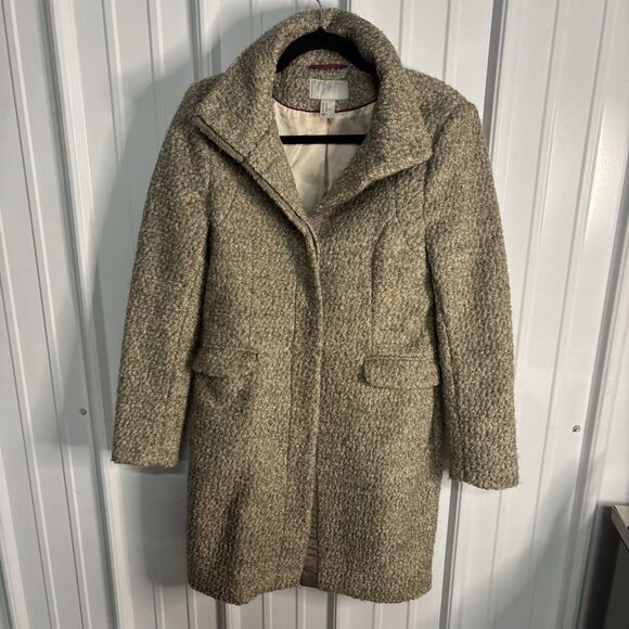 H & M Wool Blend Peacoat Gray Size 10 Ladies - Picture 1 of 11